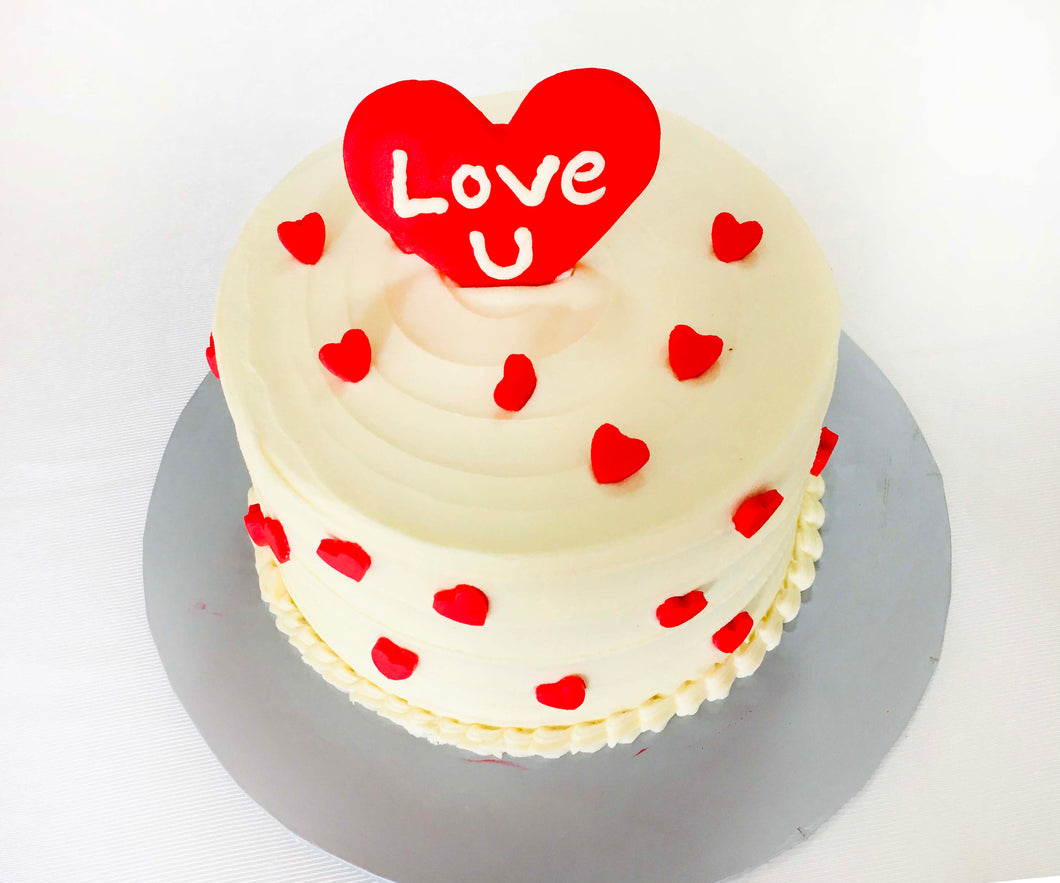 Valentine's day ribbon cake (Design 8)