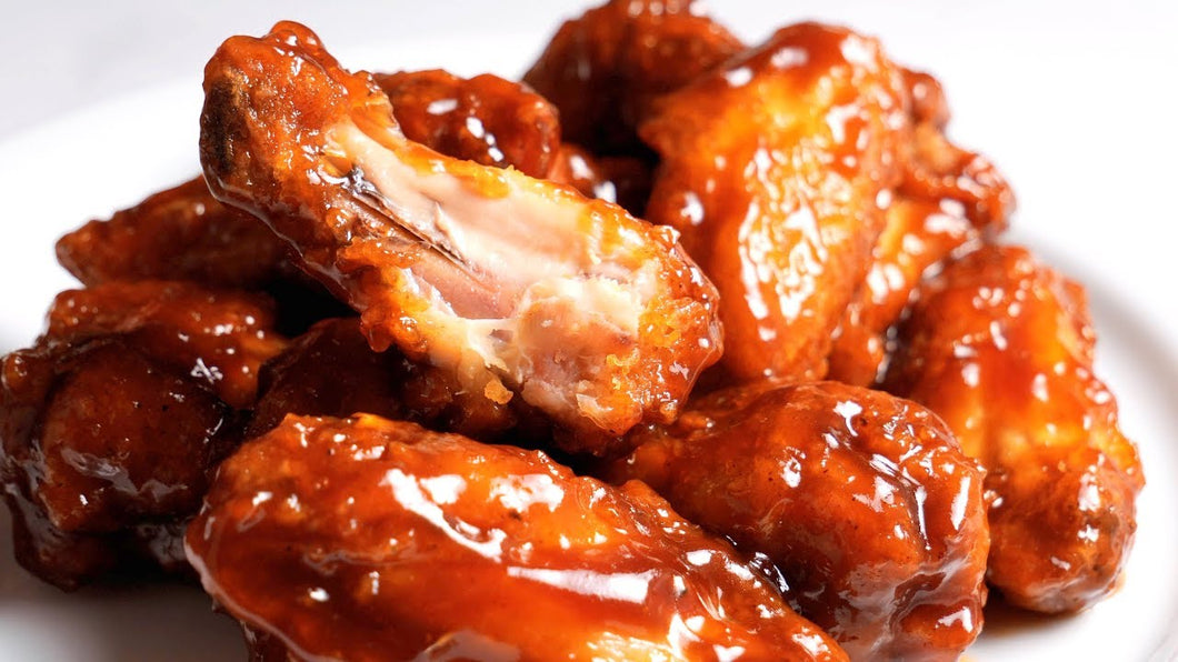 Hot BBQ chicken wings
