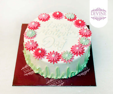 Mother's Day Carnation Flower Cake