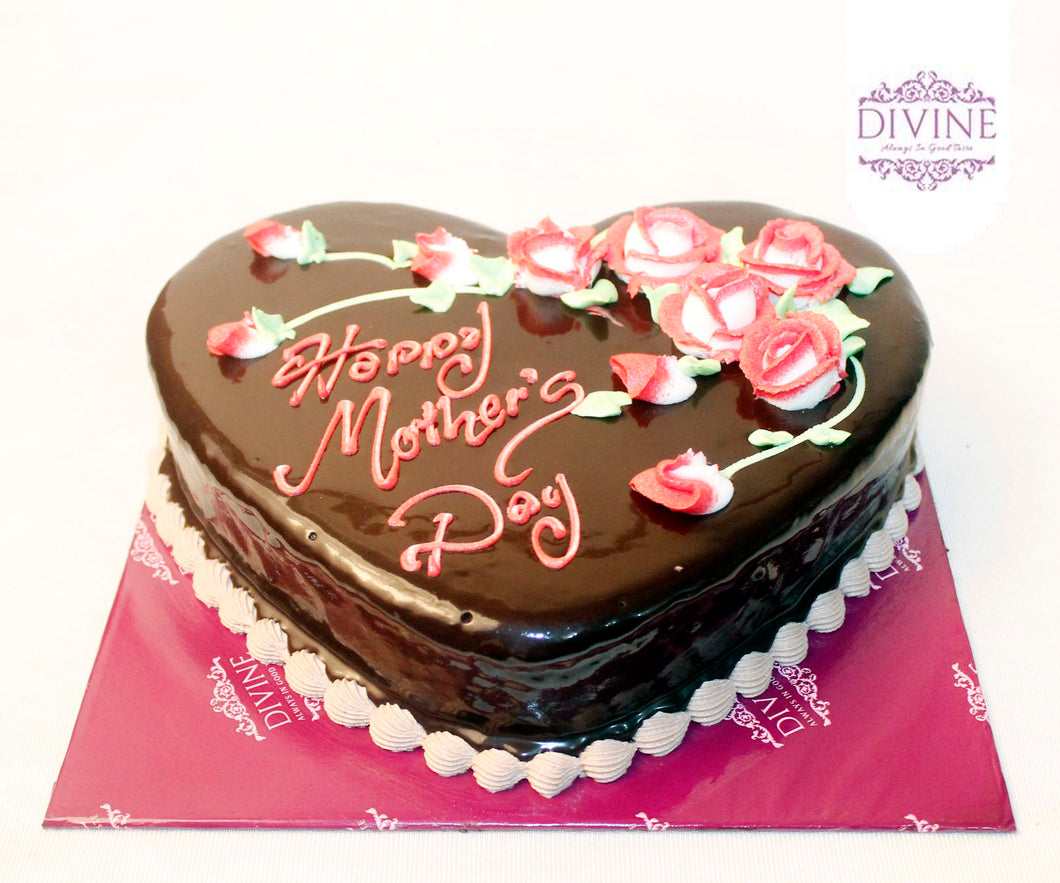 Mother's Day Velvet Chocolate Fudge Cake