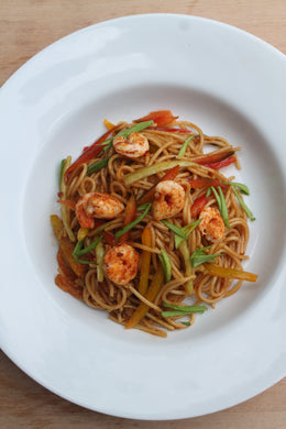 Mongolian Spicy Prawn Spaghetti