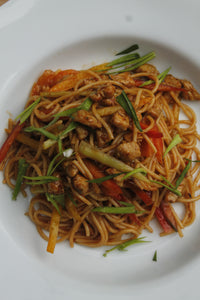 Mongolian Spicy Chicken Spaghetti